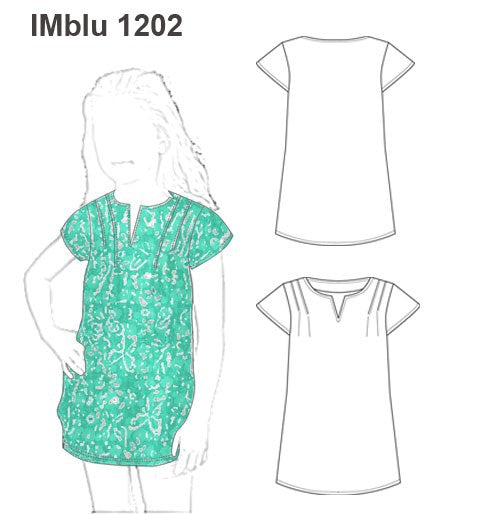 MOLDE BLUSA CON PLIEGUE NIÑA 1202