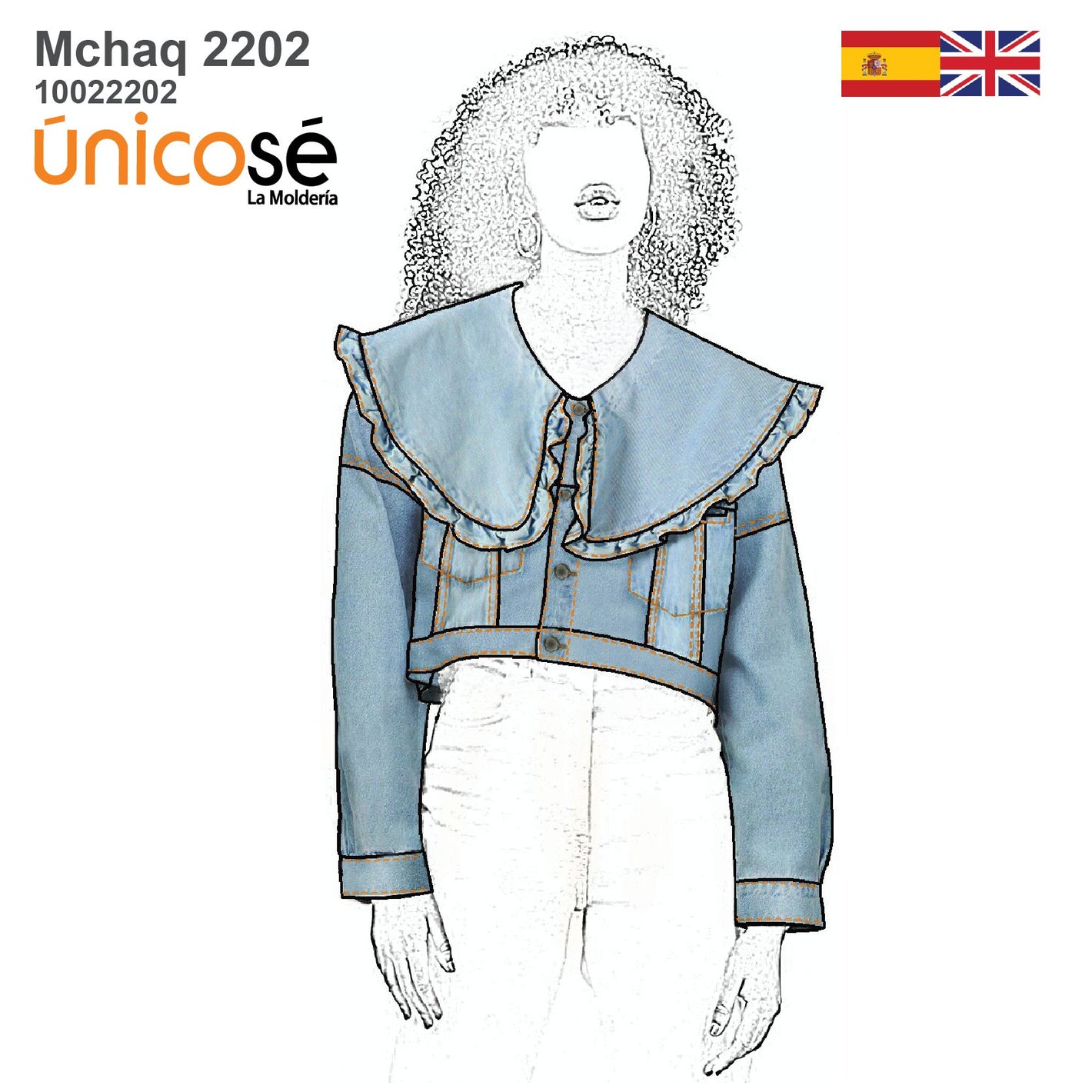 MOLDE CHAQUETA JEANS MUJER 2202