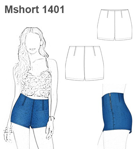 MOLDE SHORT TIRO ALTO MUJER 1401