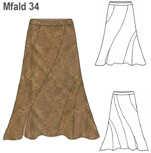 MOLDE FALDA CORTES MUJER 0934