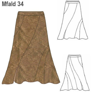 MOLDE FALDA CORTES MUJER 0934