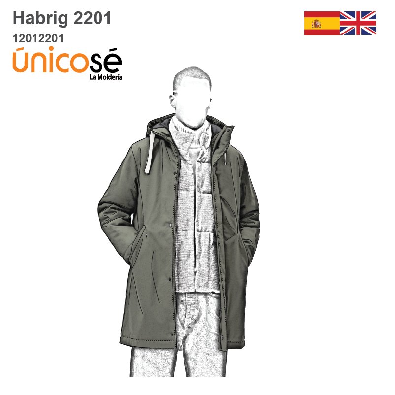 MOLDE ABRIGO ACOLCHADO HOMBRE HABRIG 12012201