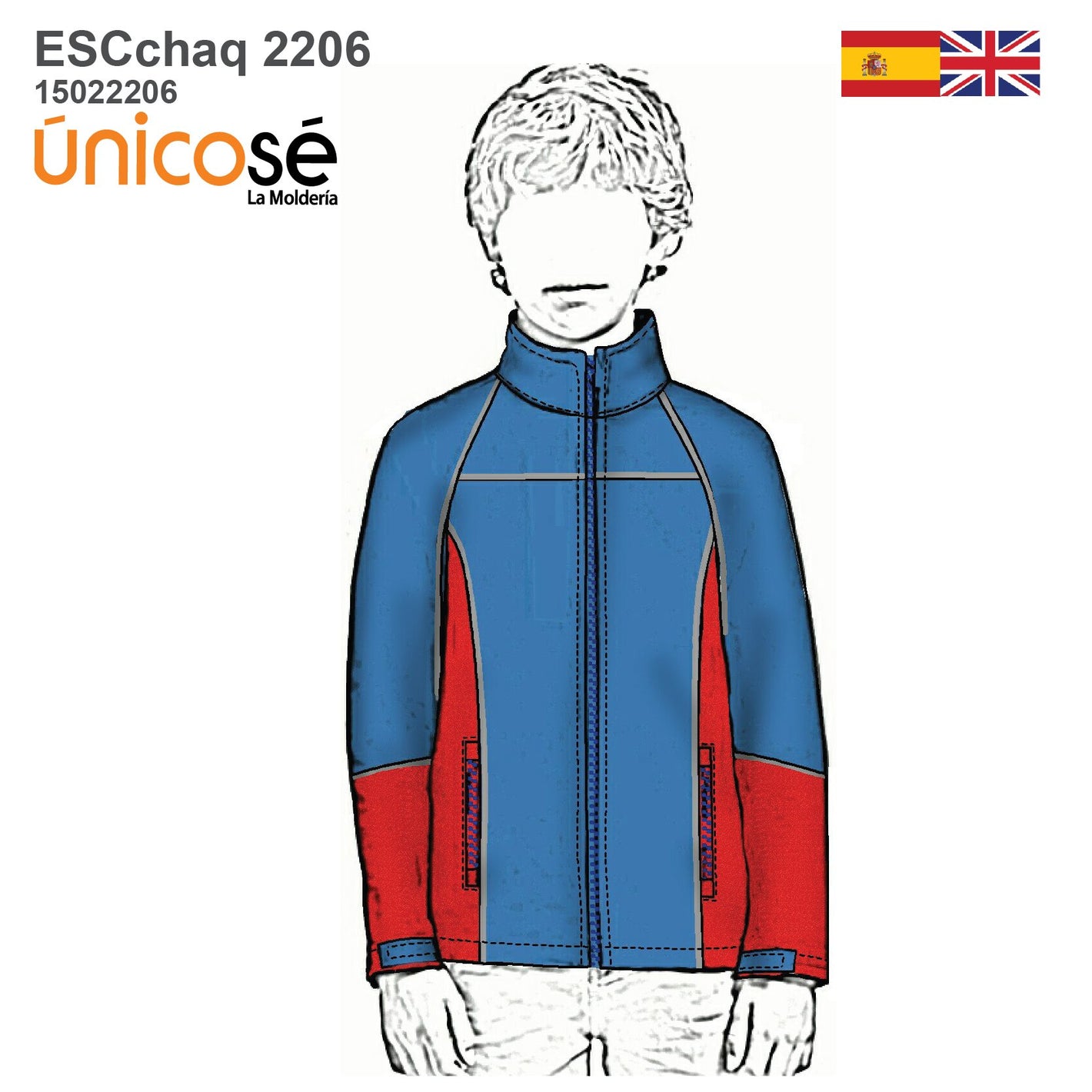 MOLDE CHAQUETA CORTES ESCOLAR 2206