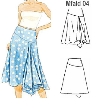 MOLDE FALDA CON REBECA MUJER 0904