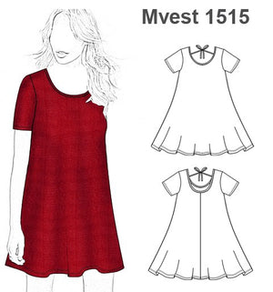 MOLDE VESTIDO SUELTO MUJER 1515