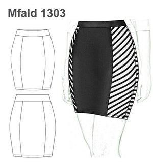 MOLDE FALDA TUBO MUJER 1303