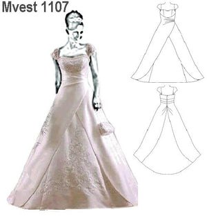 MOLDE VESTIDO NOVIA DRAPEADO 1107
