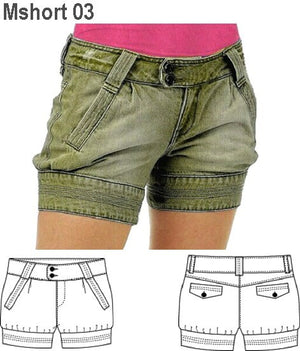 MOLDE SHORT RECOGIDO MUJER 0903