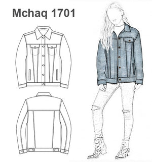 MOLDE CHAQUETA JEANS OVERSIZE MUJER 1701