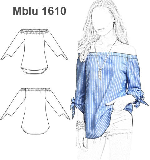 MOLDE BLUSA CON ESCOTE MUJER 1610