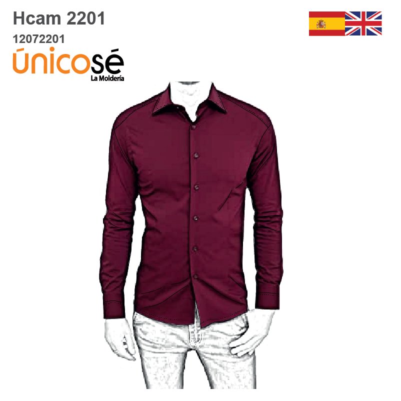 MOLDE CAMISA SLIM FIT HOMBRE 2201