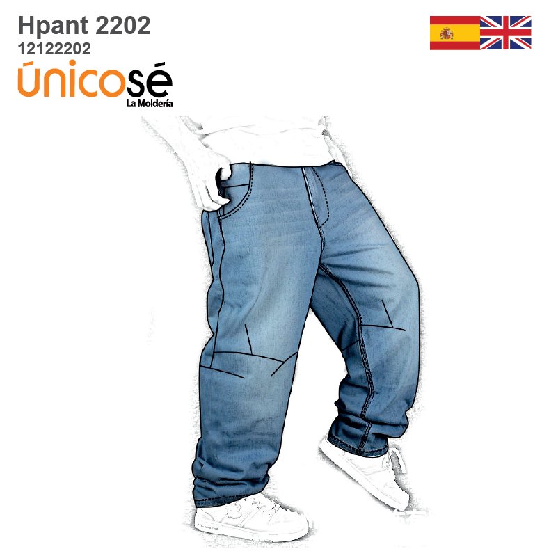 MOLDE PANTALON JEANS HOMBRE 2202