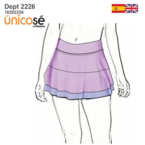 MOLDE DEPORTE FALDA TENIS MUJER 2226