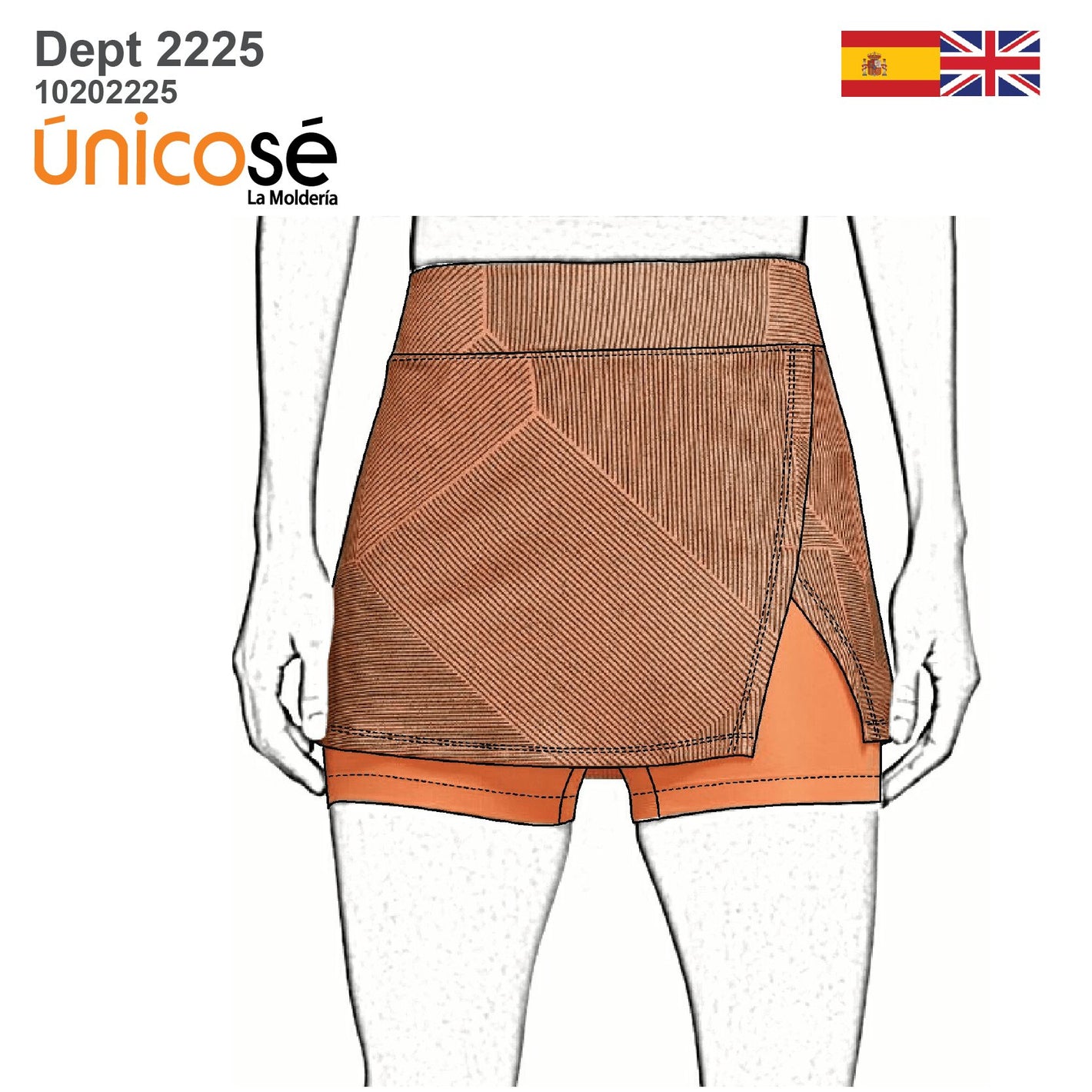 MOLDE DEPORTE FALDA SHORT TENIS 2225