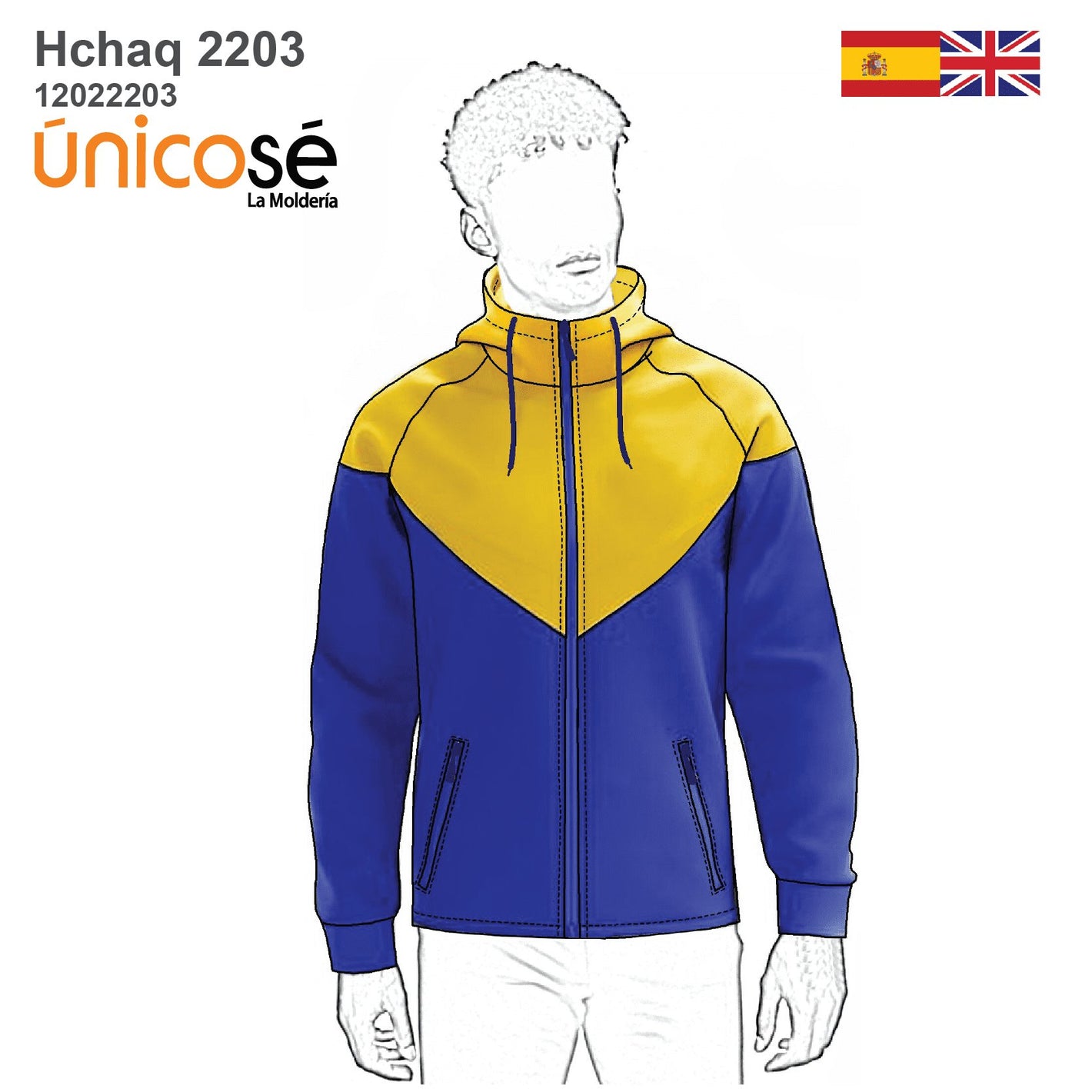 MOLDE CHAQUETA CORTES HOMBRE 2203