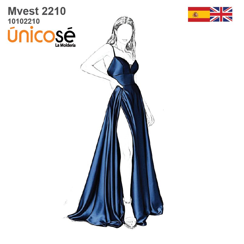 MOLDE VESTIDO LARGO MUJER 2210