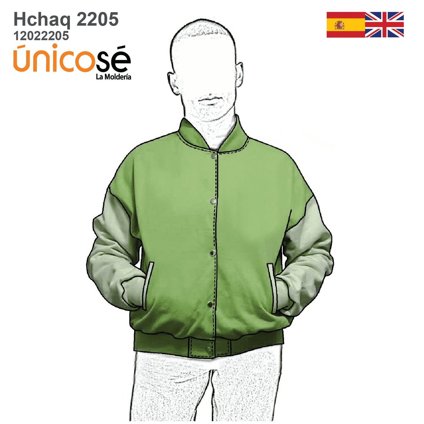 MOLDE CHAQUETA AMERICANA HOMBRE 2205