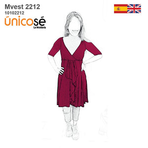 MOLDE VESTIDO VOLADOS MUJER 2212