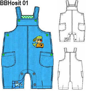 MOLDE OSITO JARDINERA BEBE H0901