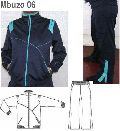 MOLDE SUDADERA / BUZO CORTES MUJER 0906