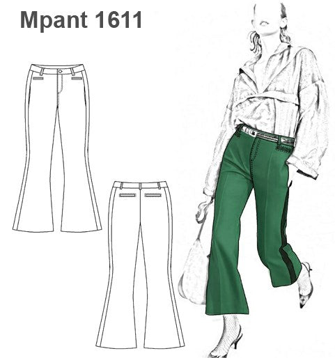 MOLDE PANTALON AL TOBILLO MUJER 1611