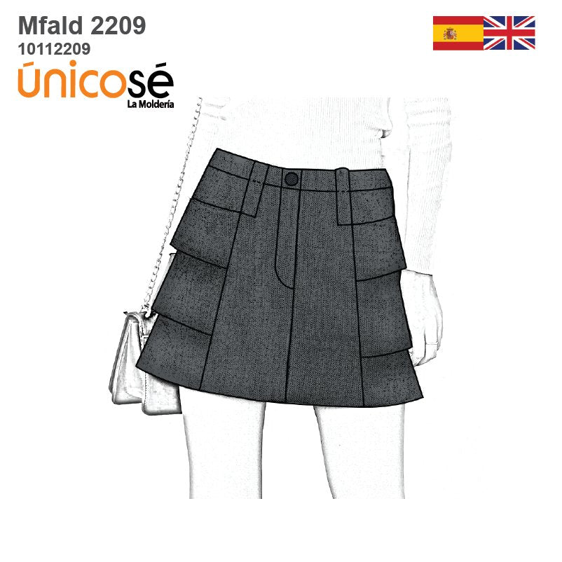 MOLDE FALDA CORTA MUJER 2209