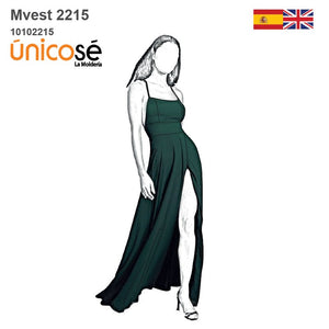MOLDE VESTIDO LARGO MUJER 2215