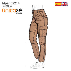 MOLDE PANTALON CARGO MUJER 2214