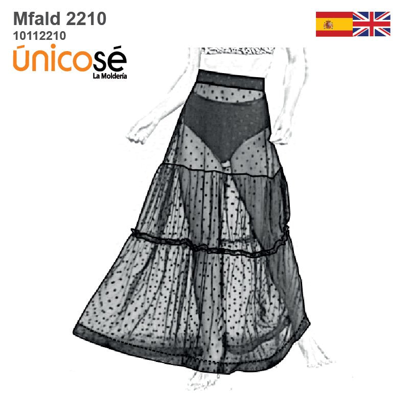 MOLDE FALDA LARGA MUJER 2210