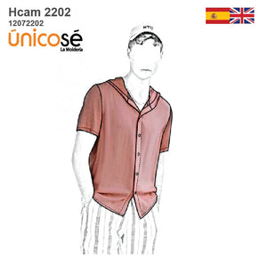 MOLDE CAMISA CON CAPUCHA HOMBRE 2202