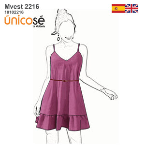 MOLDE VESTIDO SOLERA MUJER 2216