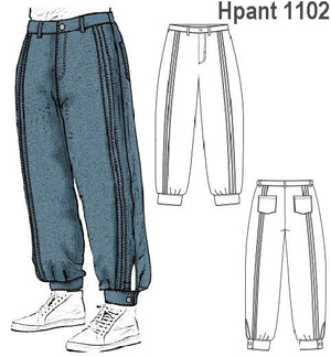 MOLDE PANTALON BOMBACHO HOMBRE 1102
