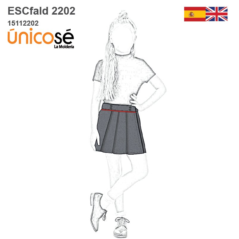 MOLDE FALDA SHORT ESCOLAR  2202