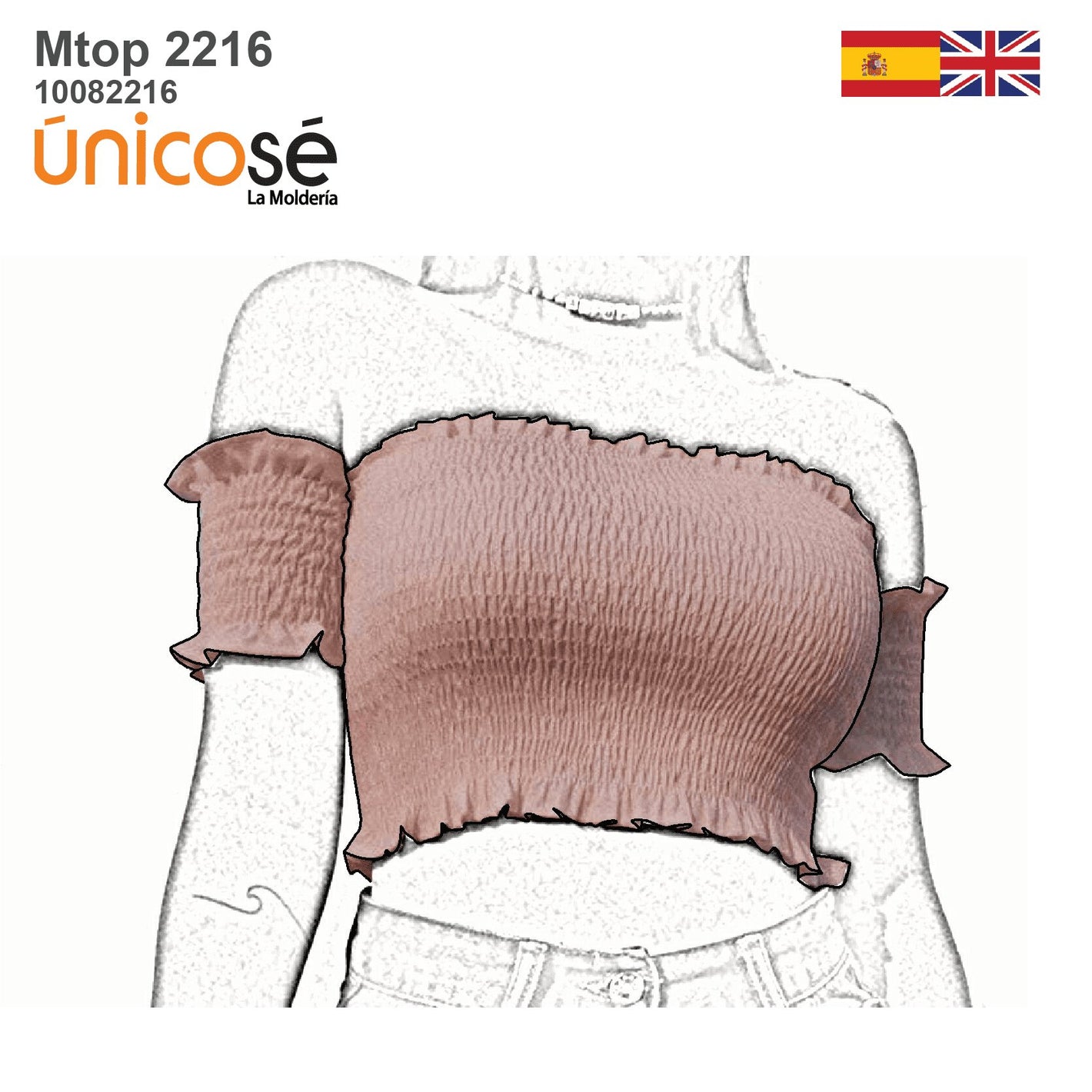 MOLDE TOP ELASTICADO MUJER 2216