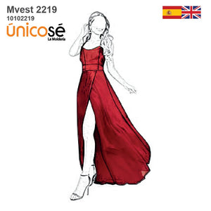 MOLDE VESTIDO LARGO MUJER 2219