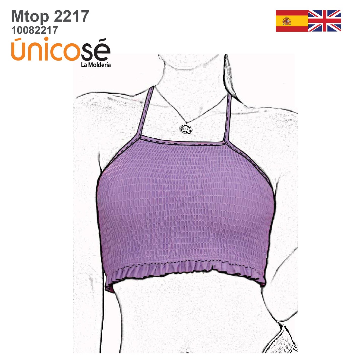 MOLDE TOP ELASTICADO MUJER 2217