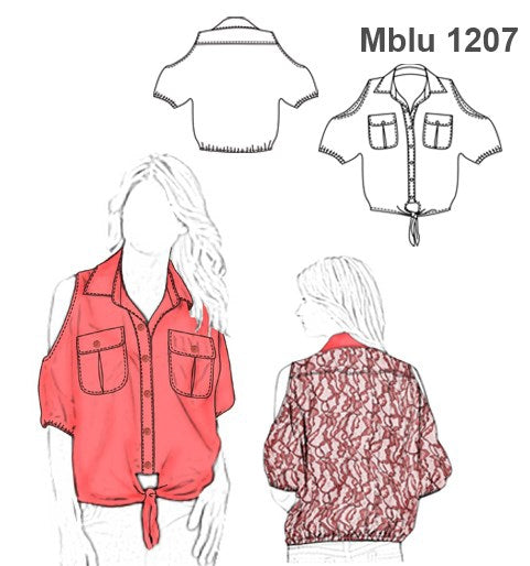 MOLDE BLUSA SIN HOMBROS MUJER 1207