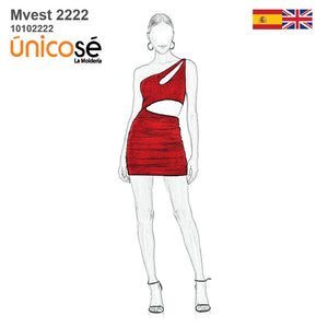 MOLDE VESTIDO CORTO MUJER 2222