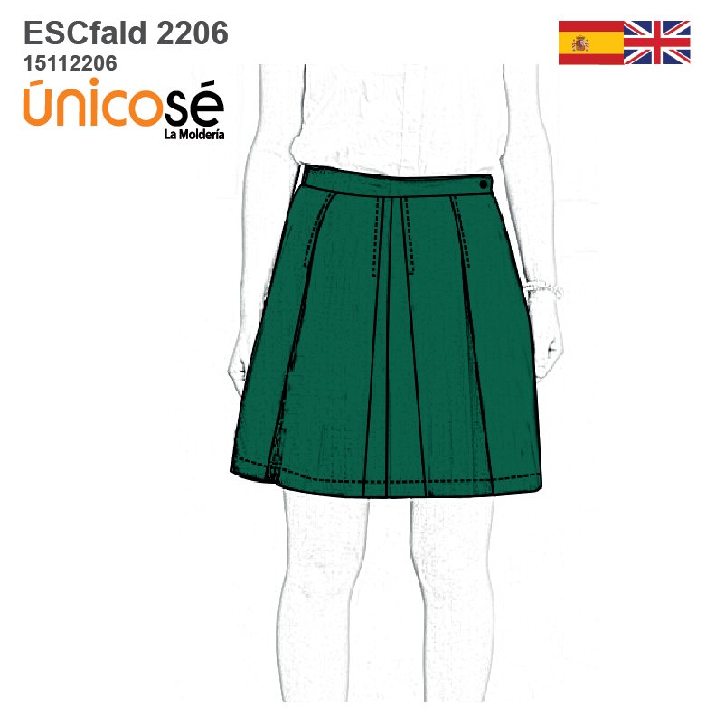 MOLDE FALDA SHORT ESCOLAR 2206