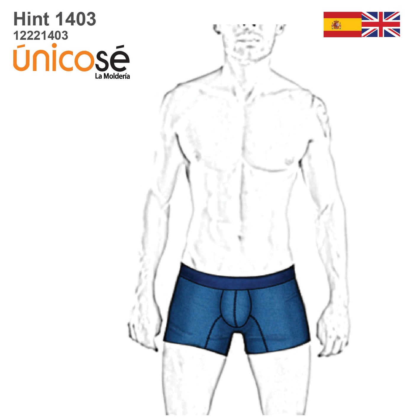 MOLDE INTERIOR BOXER HOMBRE 1403