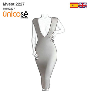 MOLDE VESTIDO AJUSTADO MUJER 2227