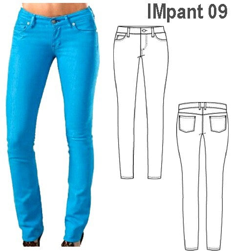 MOLDE PANTALON JEANS NIÑA 0909