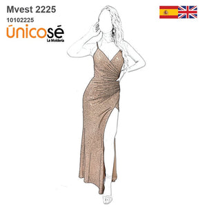 MOLDE VESTIDO LARGO MUJER 2225