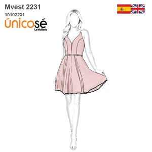 MOLDE VESTIDO PLATO MUJER 2231