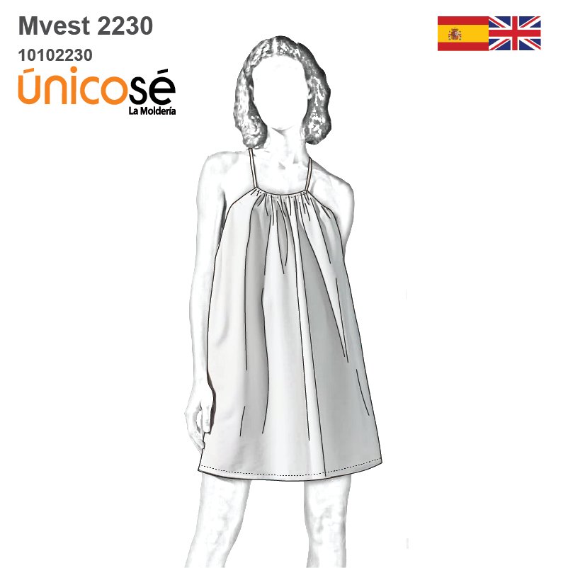 MOLDE VESTIDO SOLERA MUJER 2230