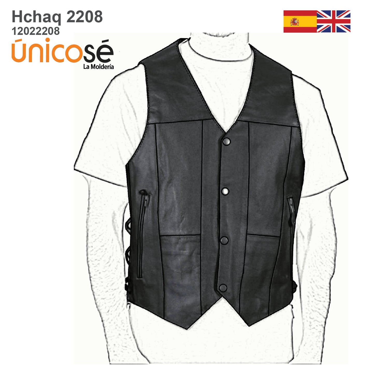 MOLDE CHAQUETA BIKER HOMBRE 2208