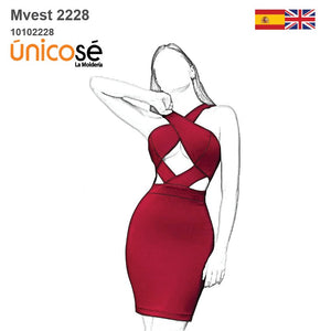 MOLDE VESTIDO AJUSTADO MUJER 2228