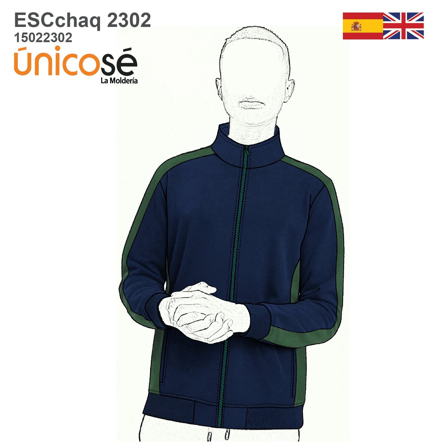 MOLDE CHAQUETA CORTES ESCOLAR 2302