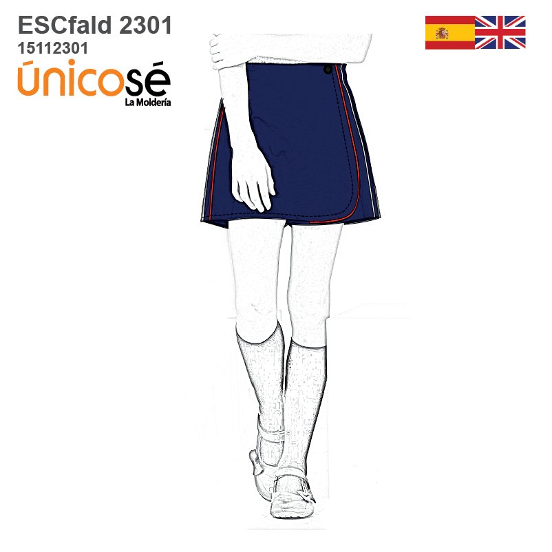 MOLDE FALDA CON SHORT ESCOLAR 2301