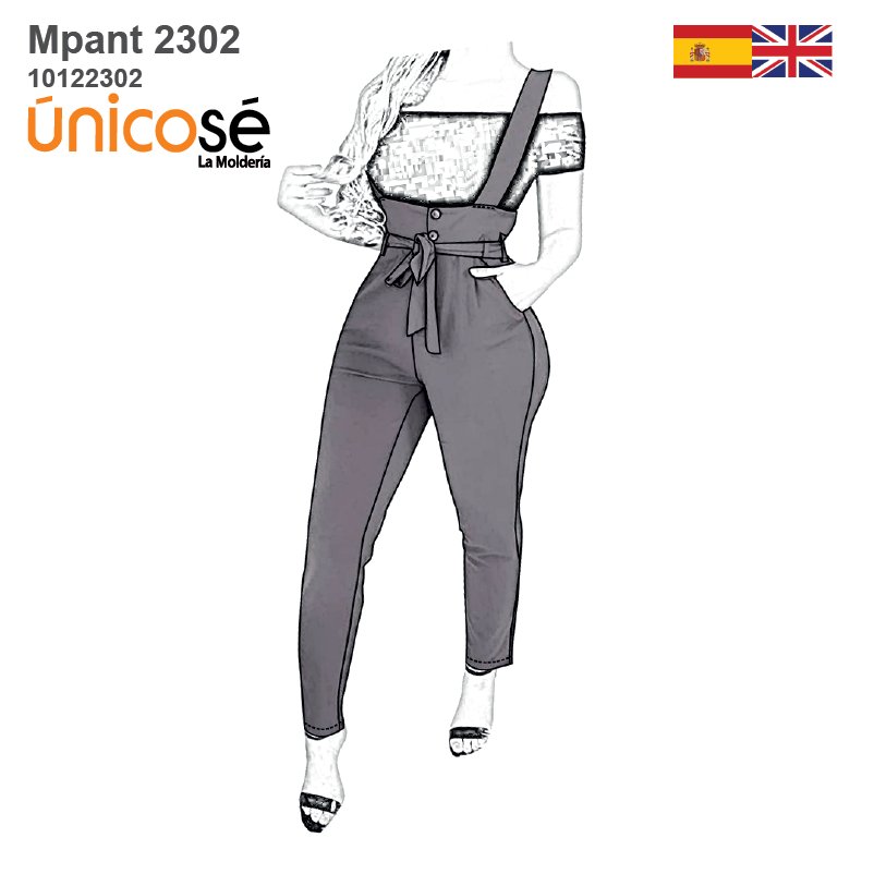 MOLDE PANTALON TIRANTES MUJER 2302